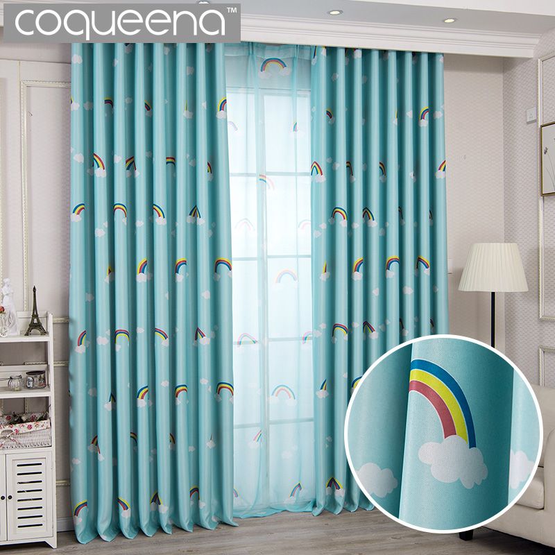 2019 Lovely Rainbow Kids Curtains For Boys Girls Room Children