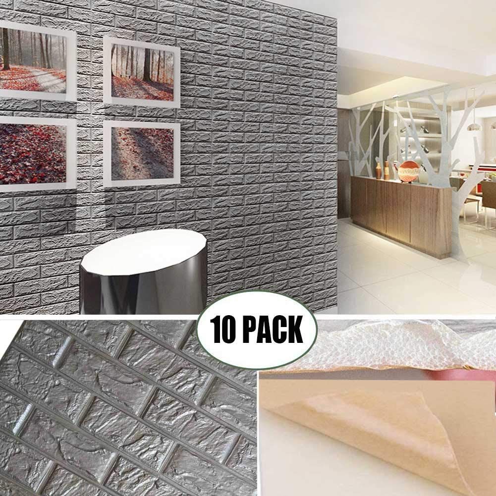 SALE DIY Self 3D Brick wall stickers wallpaper Living Room Decor Foam wall paper adhesive wall decor Waterproof wallpaper design for bedroom Shopee Malaysia