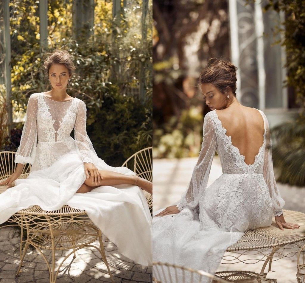 modern bohemian wedding dress