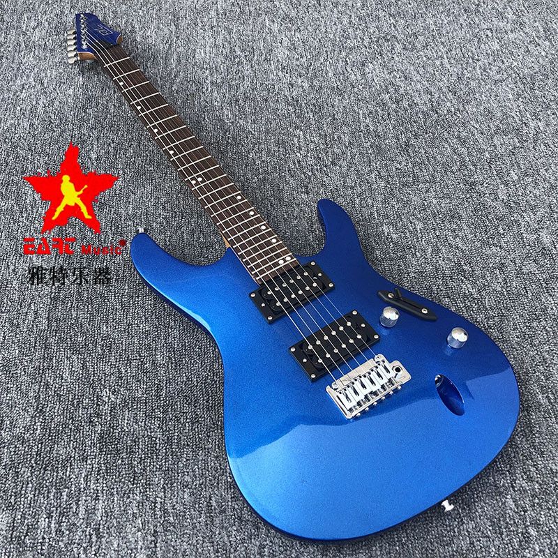 In Stock EART Ultra Thin Blue Electric Guitar, High Quality Accessories
