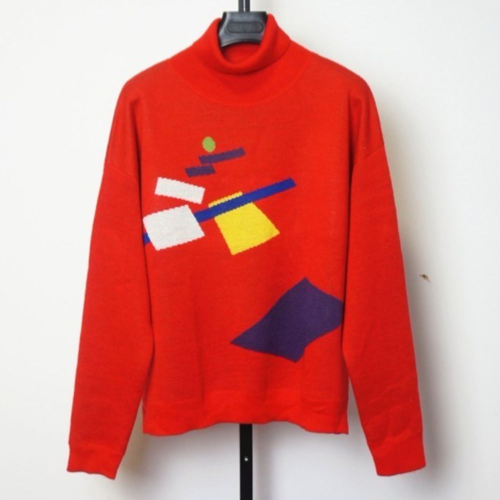 red knit sweater mens