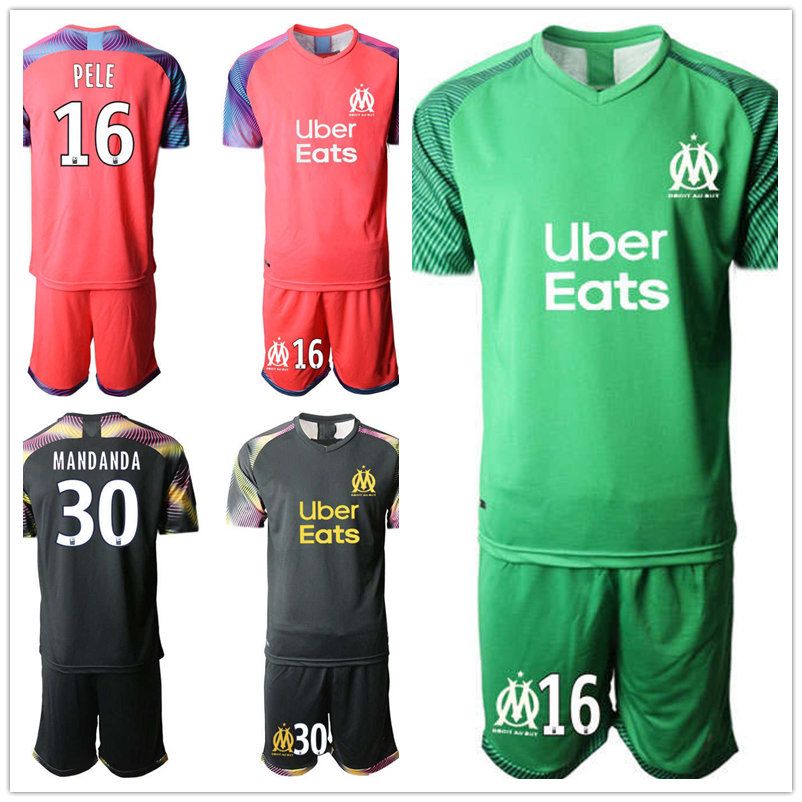 Satin Al 2019 2020 Olimpik Marsilya Futbol Forma Takimi Mandanda 30 Pele 16 Om Marsilya Kaleci Marsilya Goallie Gomlek Sort Tl148 32 Dhgate Comda