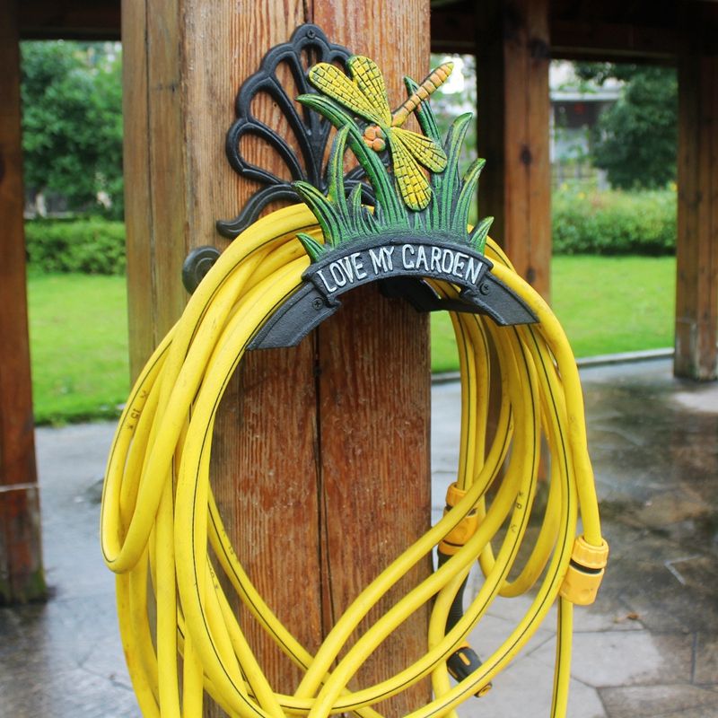 Supporto tubo da giardino bianco antico