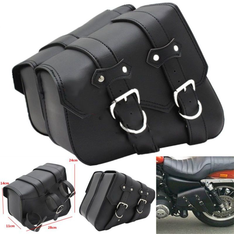 leather side bags for motorcycle