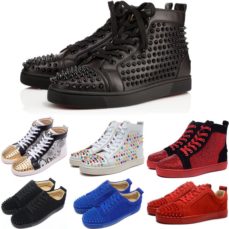 2020 Red Bottom Sneakers For Men Women Red Bottom Spike Shoes Fashion ...