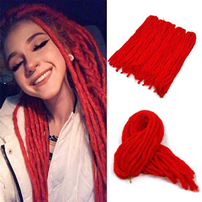 2020 Dreadlock Faux Locs Crochet Hair Braid Bob Marley Synthetic