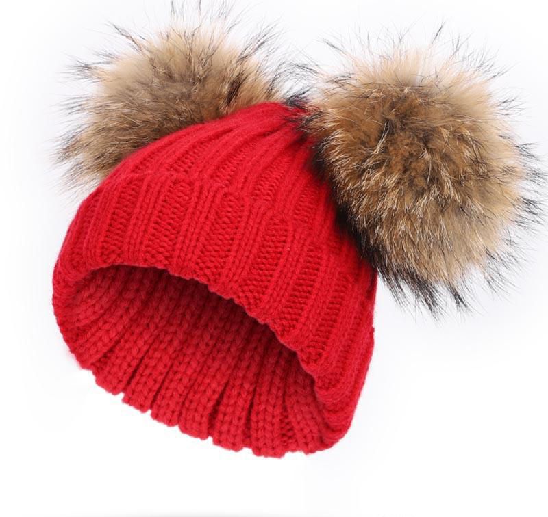 beanie with real fur