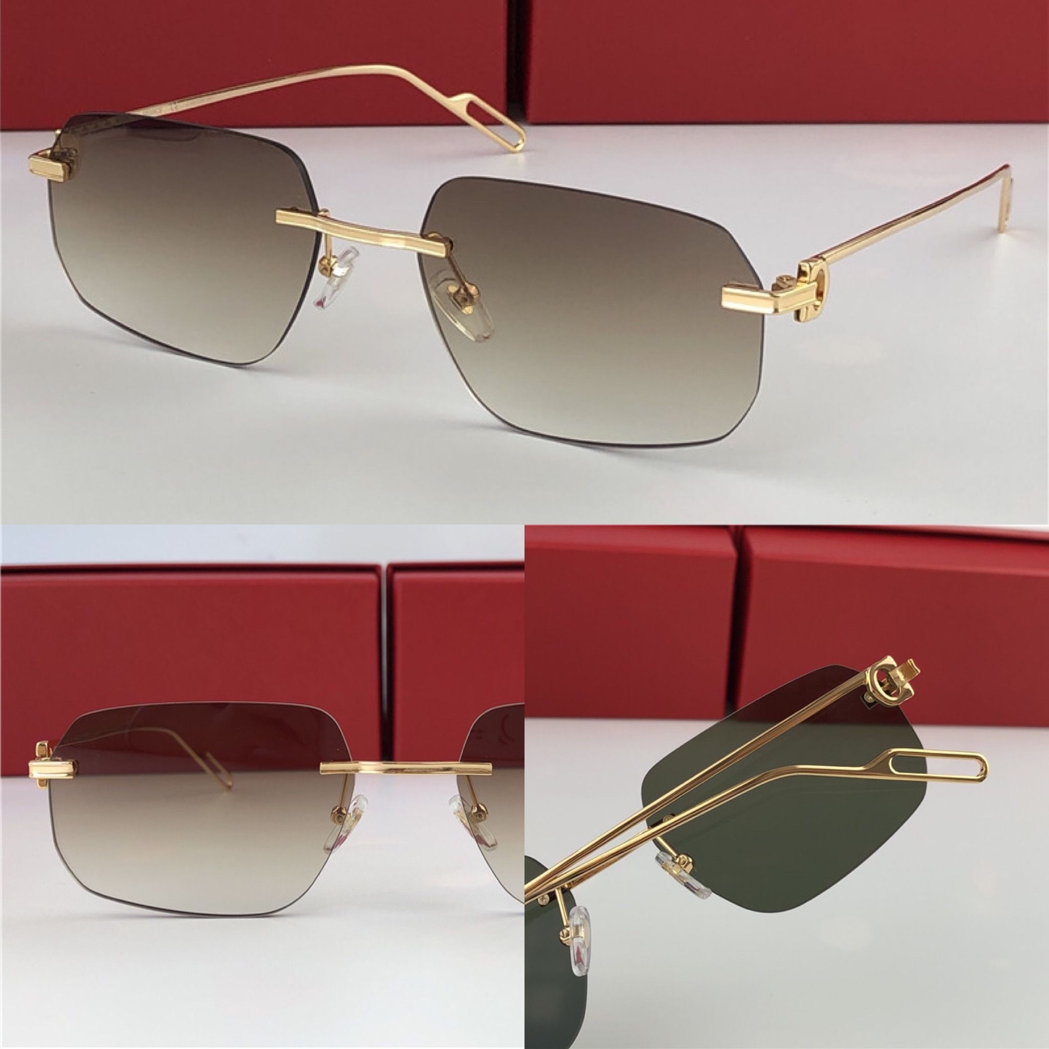 Best Selling Wholesale Sunglasses 0113 Ultralight Irregular Frameless