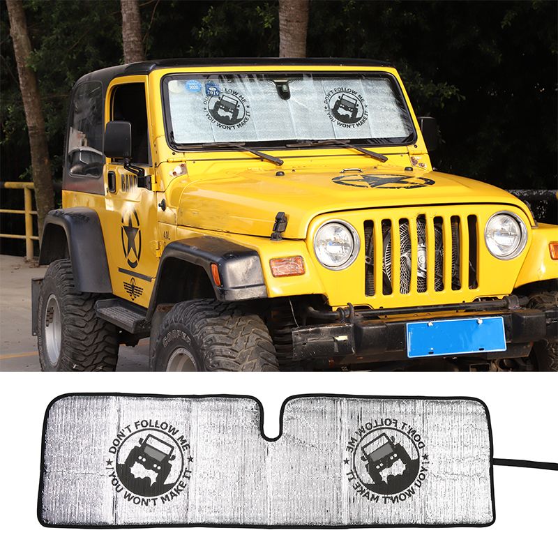 Parabrisas delantero Sol Sombras Sol visera bloquear el Sol para Jeep Wrangler TJ JK 1997-2017 Parabrisas delantero Sol Sombras Sol visera bloquear el Sol para Jeep Wrangler TJ JK 1997-2017