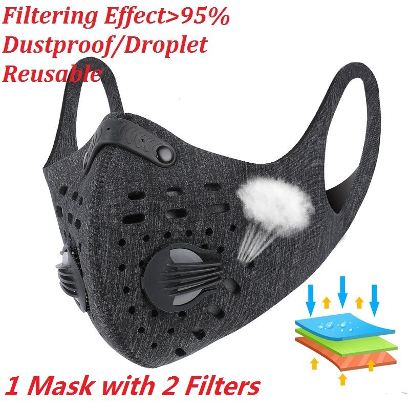 2020 High Quality Sport Face Mask With Filter 3m Reusable N95