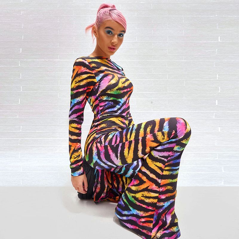 jumpsuit zebra print