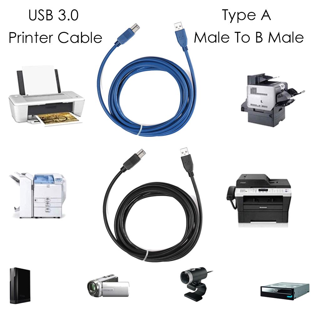 Compre Cable De Impresora USB USB Tipo A Macho A B Cable USB 3.0 Macho Para  Canon Epson Impresora De Etiquetas HP ZJiang Impresora DAC A 10,8 € Del  Efit | Es.Dhgate.Com