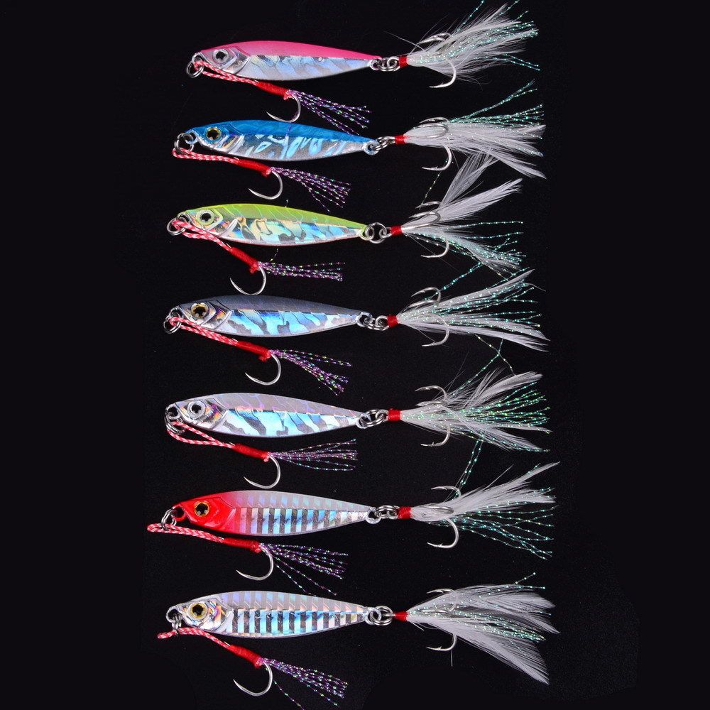 1pcs 20G//5.8CM Metal Lead Fish Jig Fishing Lure Spoon Wobbler Bait Jigging