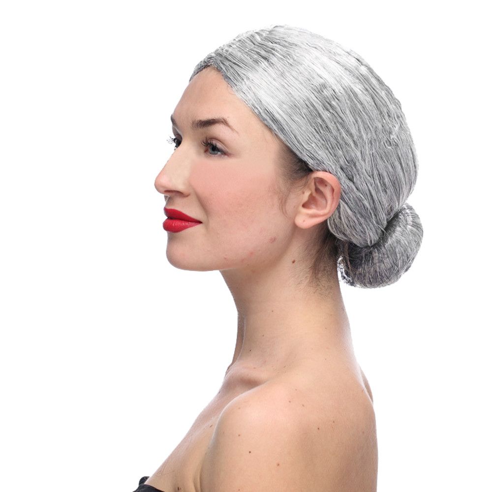 Gray Hair Wigs Old Lady Grandma Granny Grey Wig Bun Hair Grand Mother Fancy Dress Costume Make Up Party 2m Sock Bun Hair Piece Hair Sock Bun From Mnyt 28 37 Dhgate Com