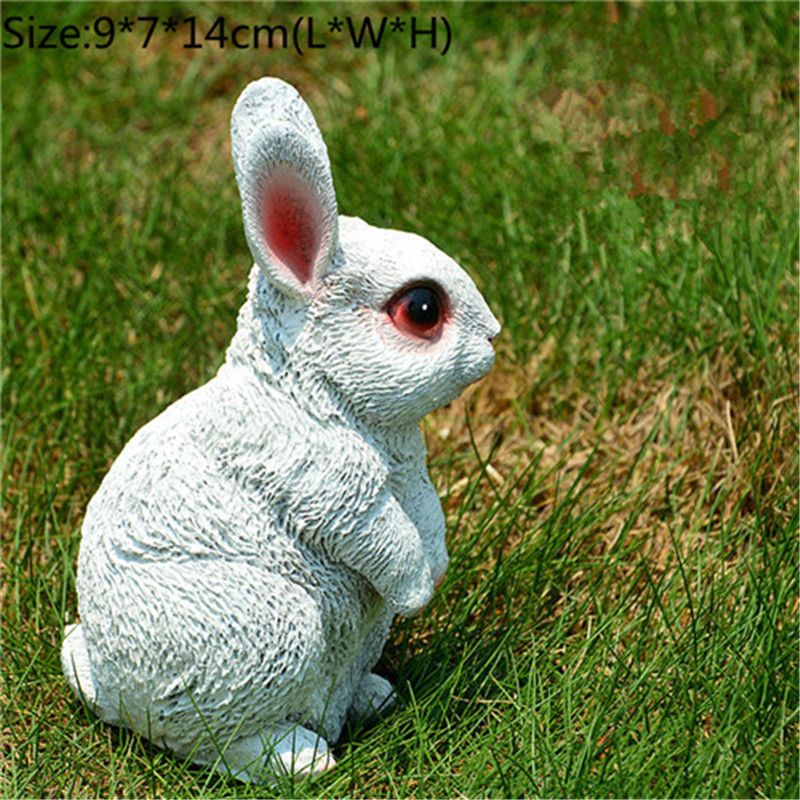 Grosshandel Kleine Harz Haschen Tierfiguren Statue Fee Kaninchen