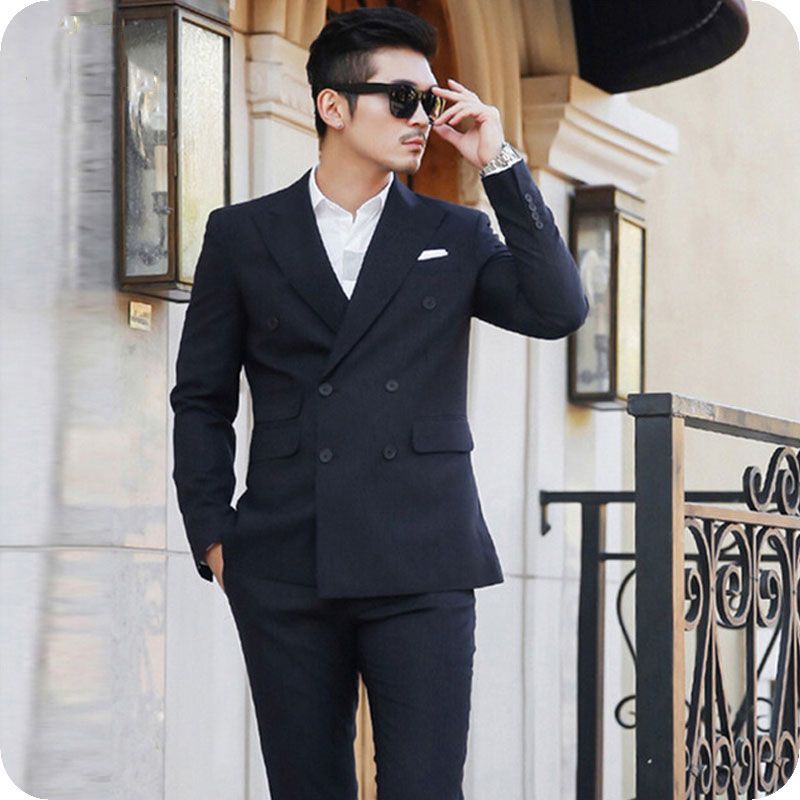 casual double breasted blazer