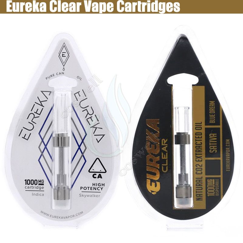 New Eureka Clear Cartridges Carts G5 Ceramic Coil Screw Pressed Drip 1