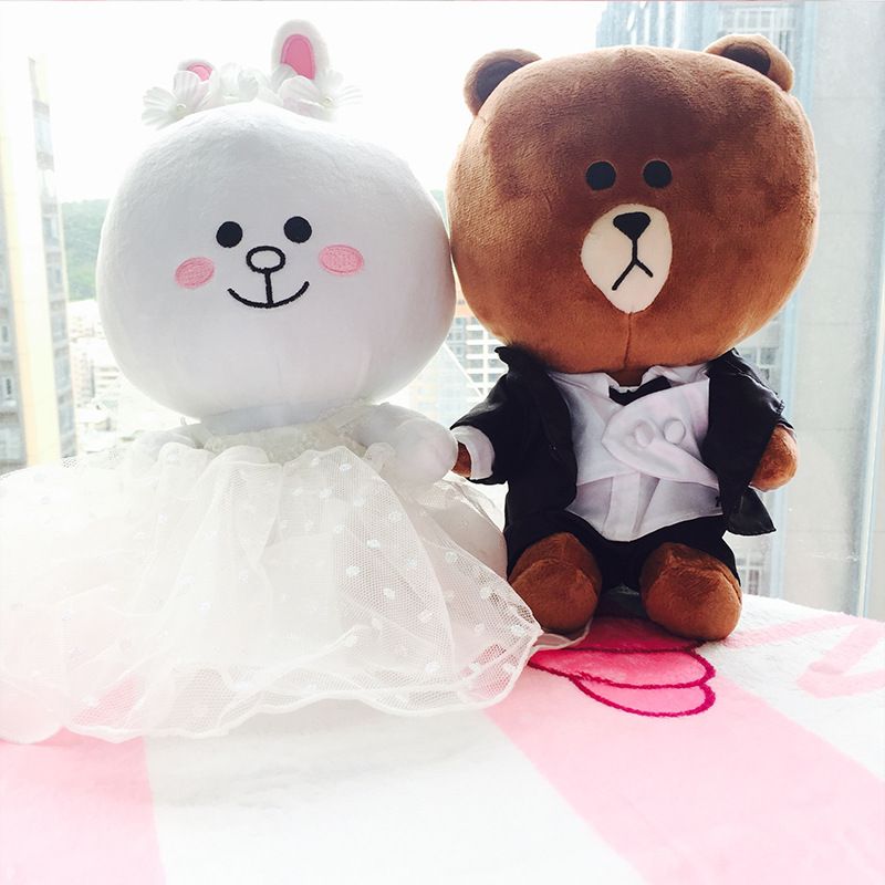 Grosshandel Pair Brown Bear Pluschtier Hase Cony Puppen Kaninchen In Brautkleid Partei Geschenk Mannliche Baren Weibliche Kaninchen Braut Und Brautigam 30cm Von Wangxiaoqin199015 28 91 Auf De Dhgate Com Dhgate