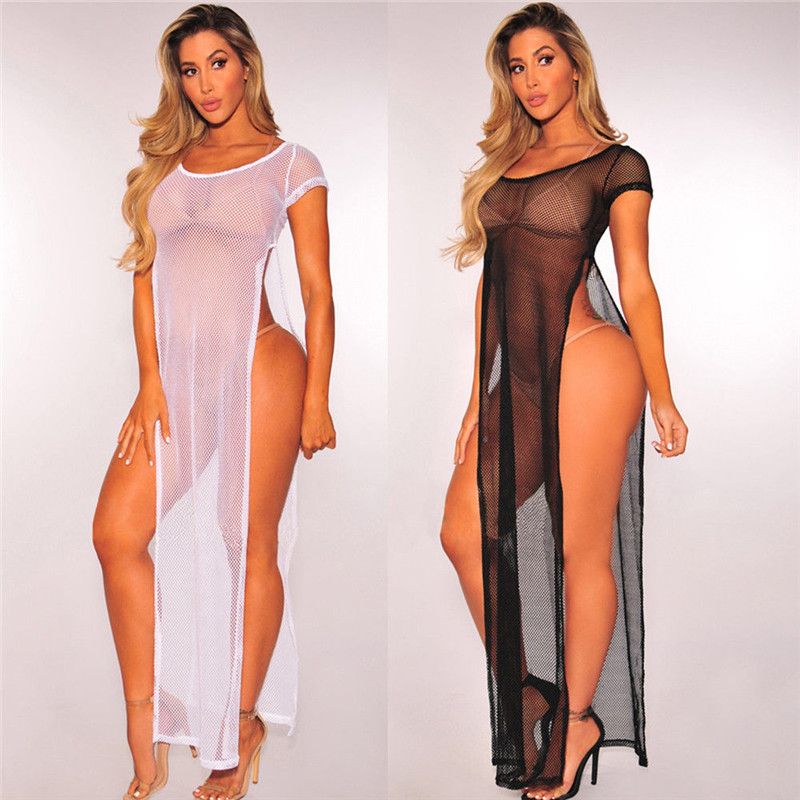 mesh beach cover up