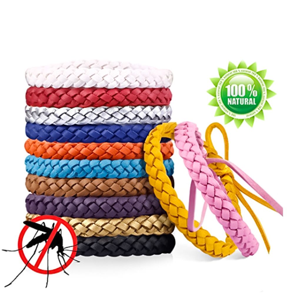 2020 Leather Braided Anti Mosquito Repellent Bracelet Pest Bugs Control