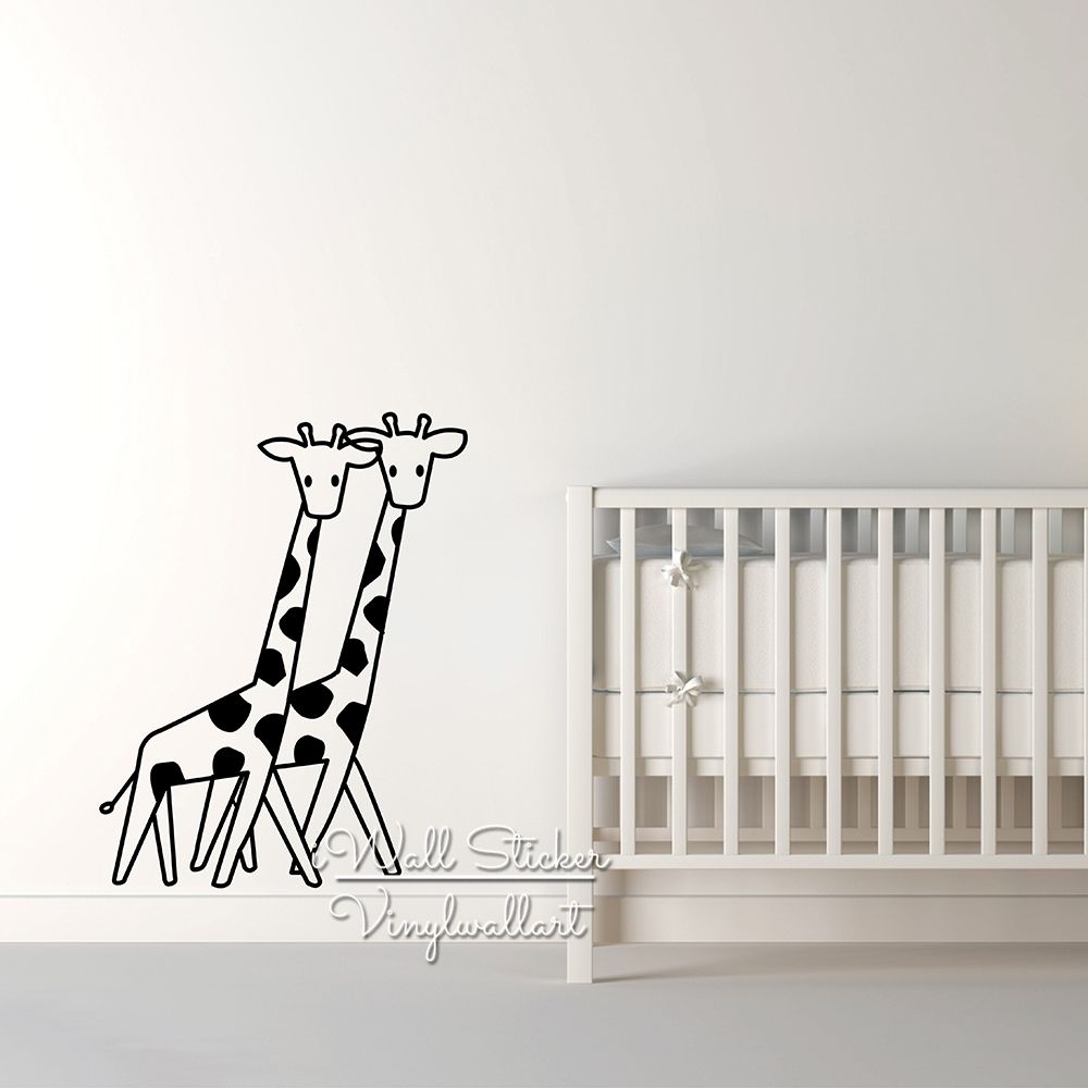 Acheter Mignon Girafe Sticker Mural Bebe Pepiniere Girafe Sticker Animal Autocollant Enfants Chambre Enfants Decor De Mur Coupe Vinyle Autocollants 4 De 12 07 Du Kathyatiwall Fr Dhgate Com