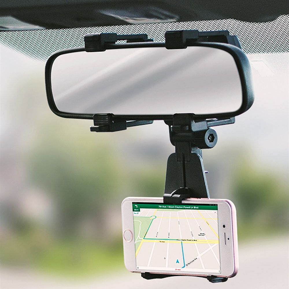 SOPORTE UNIVERSAL ESPEJO RETROVISOR COCHE MOVIL SMARTPHONE PDA MP3 MP4 GPS