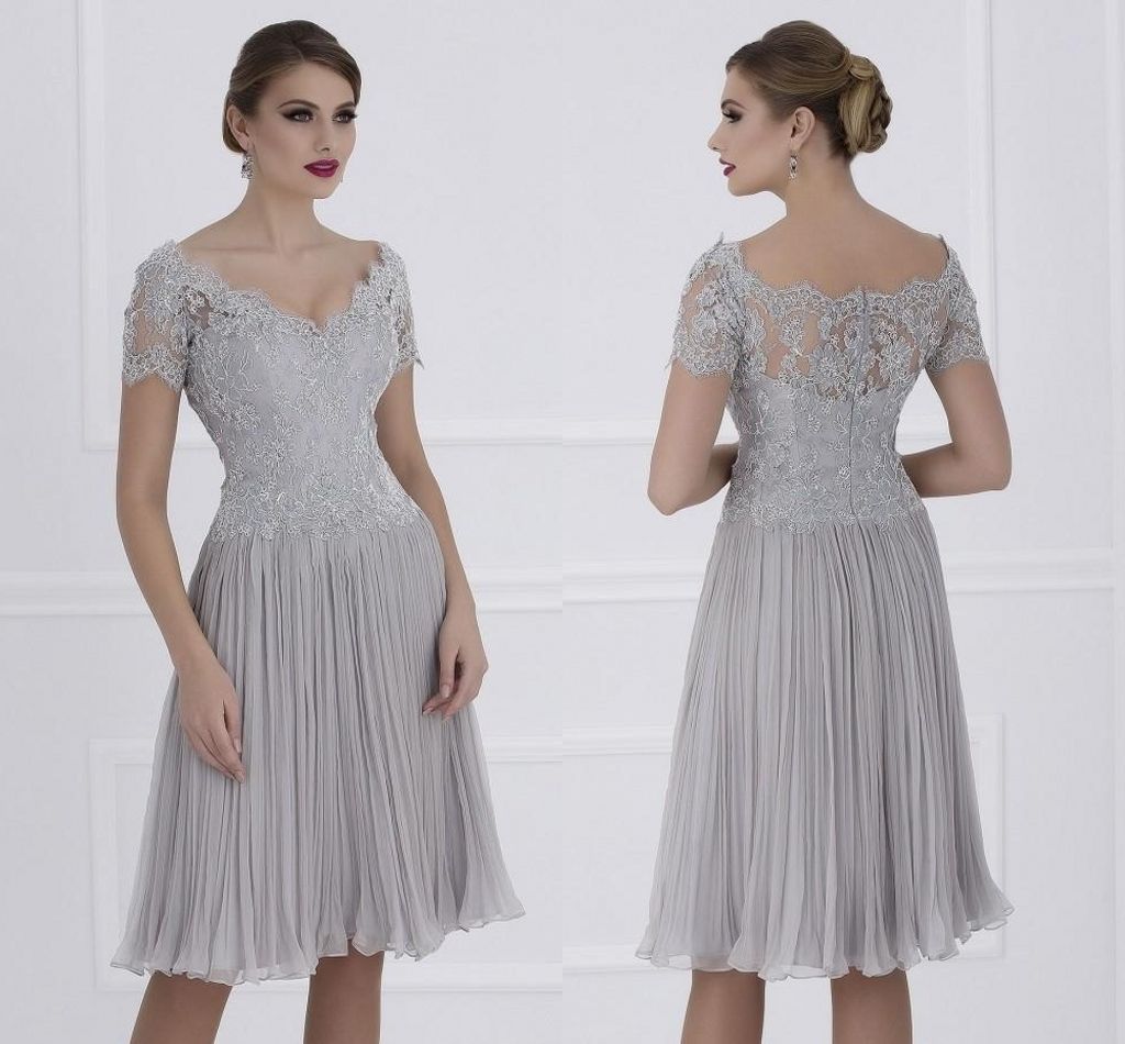 light gray lace dress