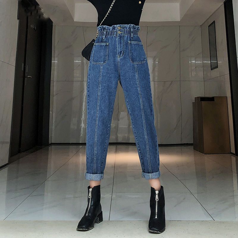 Compra De Cintura Alta Mom Jeans Mujeres Flojas De La Vendimia Harem Jeans  Elegantes Pantalones Flojos Más El Tamaño 5XL Pantalones Casuales  Streetwear Barato | Entrega Rápida Y Calidad | Es.Dhgate