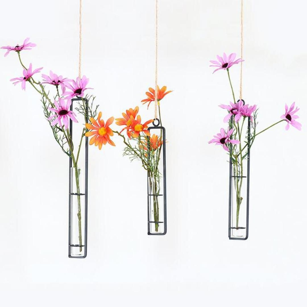 Clear Angel Shape Hanging Glass Vase Flower Planter Stand Hydroponic Bottle US