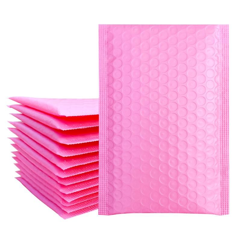/5x7 Inch/130*180mm Light Pink Poly Bubble Mailer Padded Envelope Self