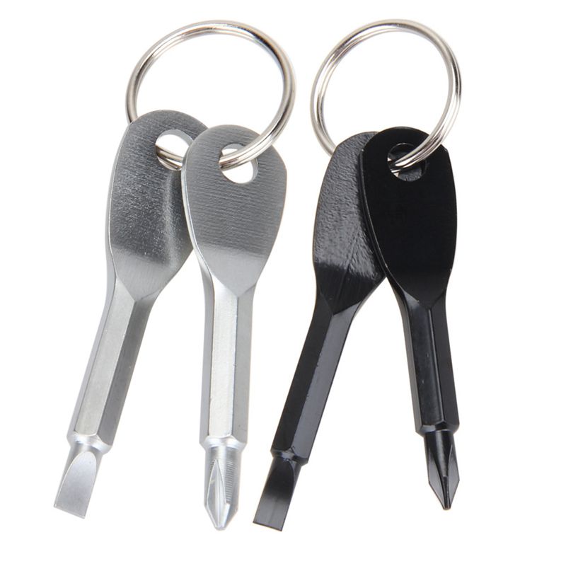 2020 Screwdrivers Keychain Outdoor Pocket Mini Screwdriver Tool Set Key Ring With Slotted