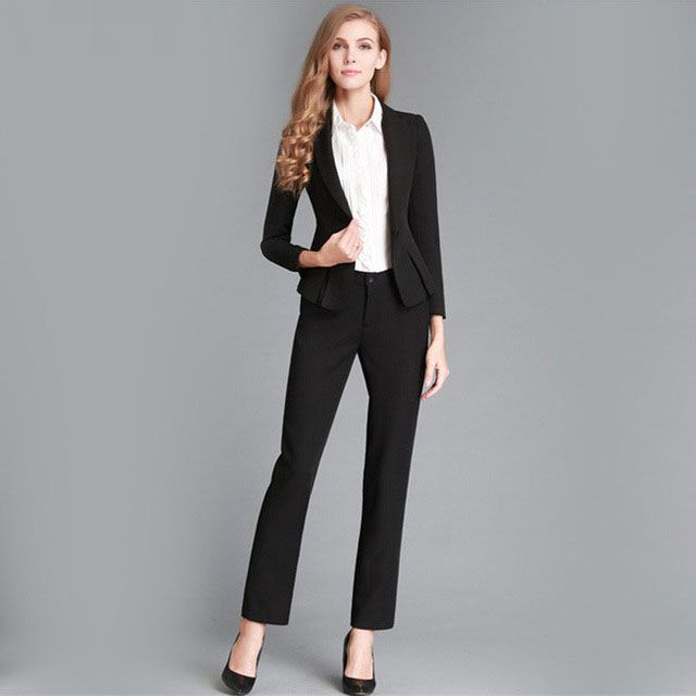 Compra Trajes De Negocios Para Mujer Señoras De Invierno Trajes Formales De  Oficina Uniforme De Oficina Diseños De Mujeres Pantalón Mujer Formal  Desgaste Barato | Entrega Rápida Y Calidad | Es.Dhgate