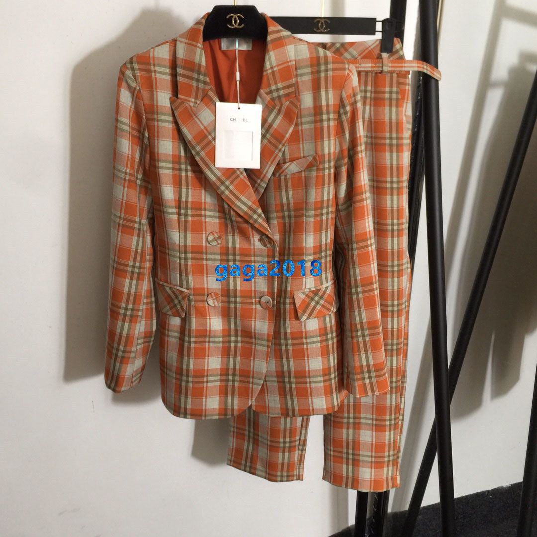 vintage check blazer