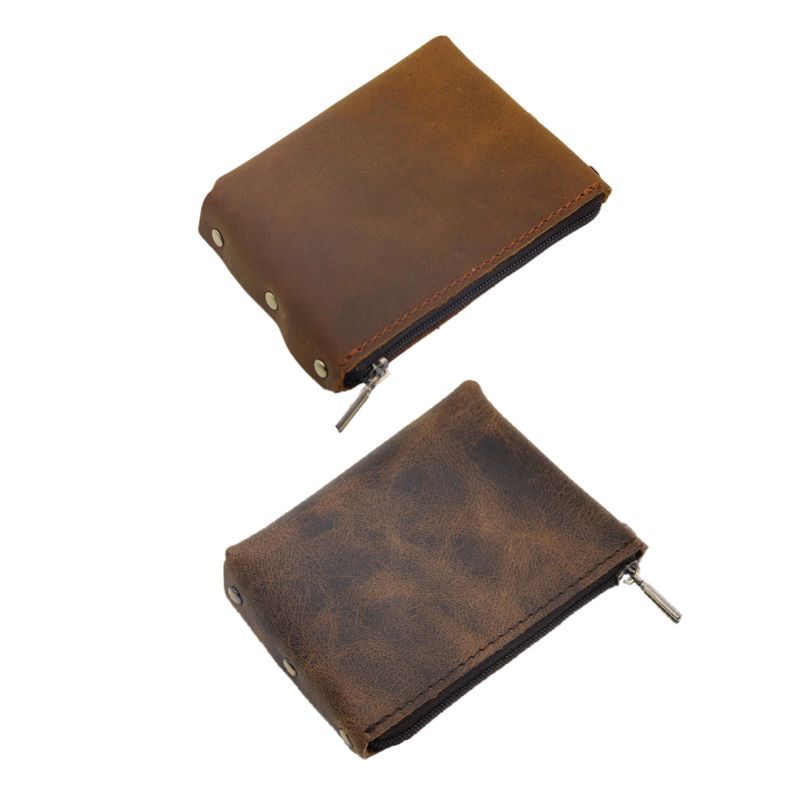 mens leather change purse