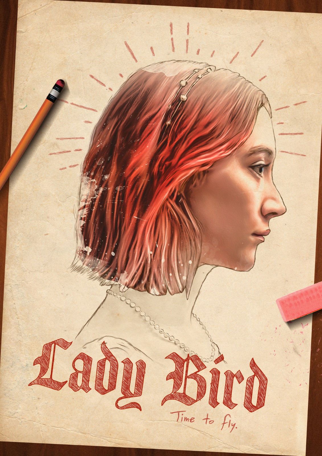 2020 Lady Bird Movie Art Silk Print Poster
