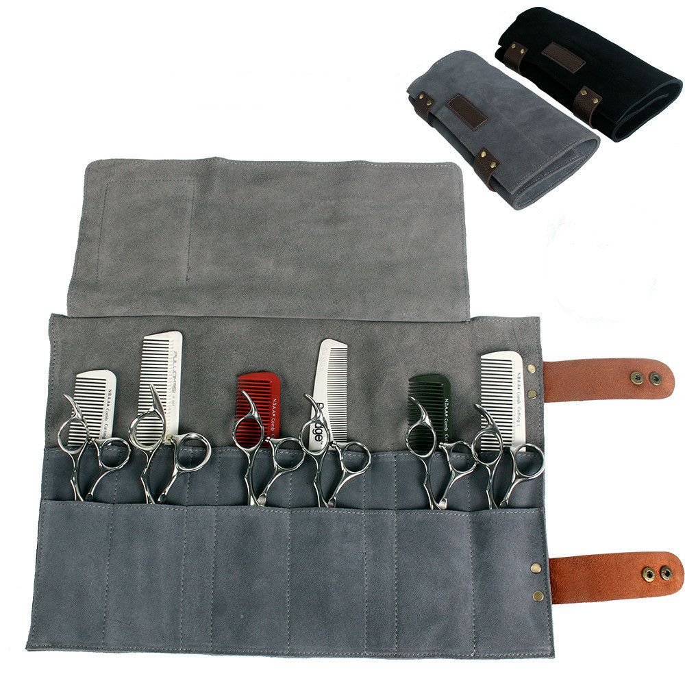 Acheter Pas Cher Veritable Cuir Coiffeur Professionnel Barber Scissor Pochette Cas Salon De Coiffure Ciseaux Outil Etui Pliant Sac 12 Poches T190706 Du 22 16 Fr Dhgate