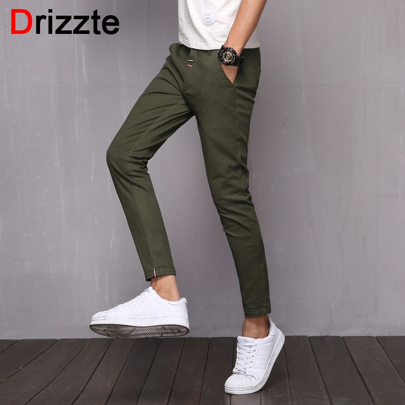 white slim fit chino pants mens