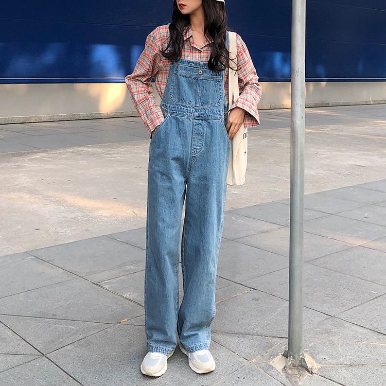 denim baggy jumpsuit