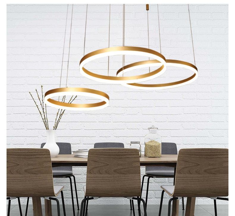 colgantes modernas para salón Comedor Acrílico aluminio regulable Acrílico Iluminación de acrílico