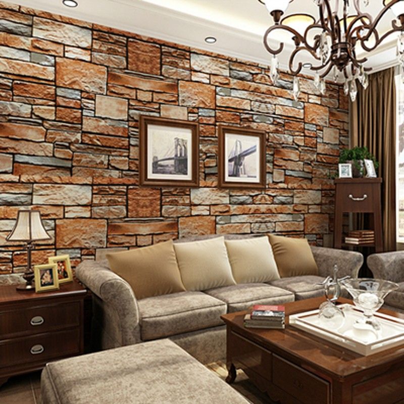 Living Room Stone Wallpaper