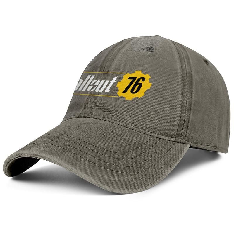 Yellow Logo Adjustable cap Black Fallout cap 76 
