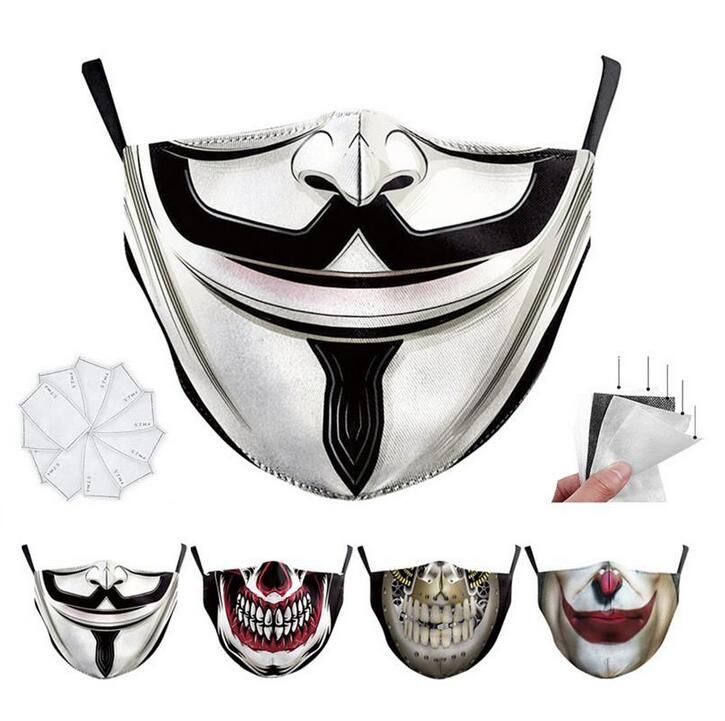Cheap Designer Adult Halloween Digital Printing Mask Men Masquerade