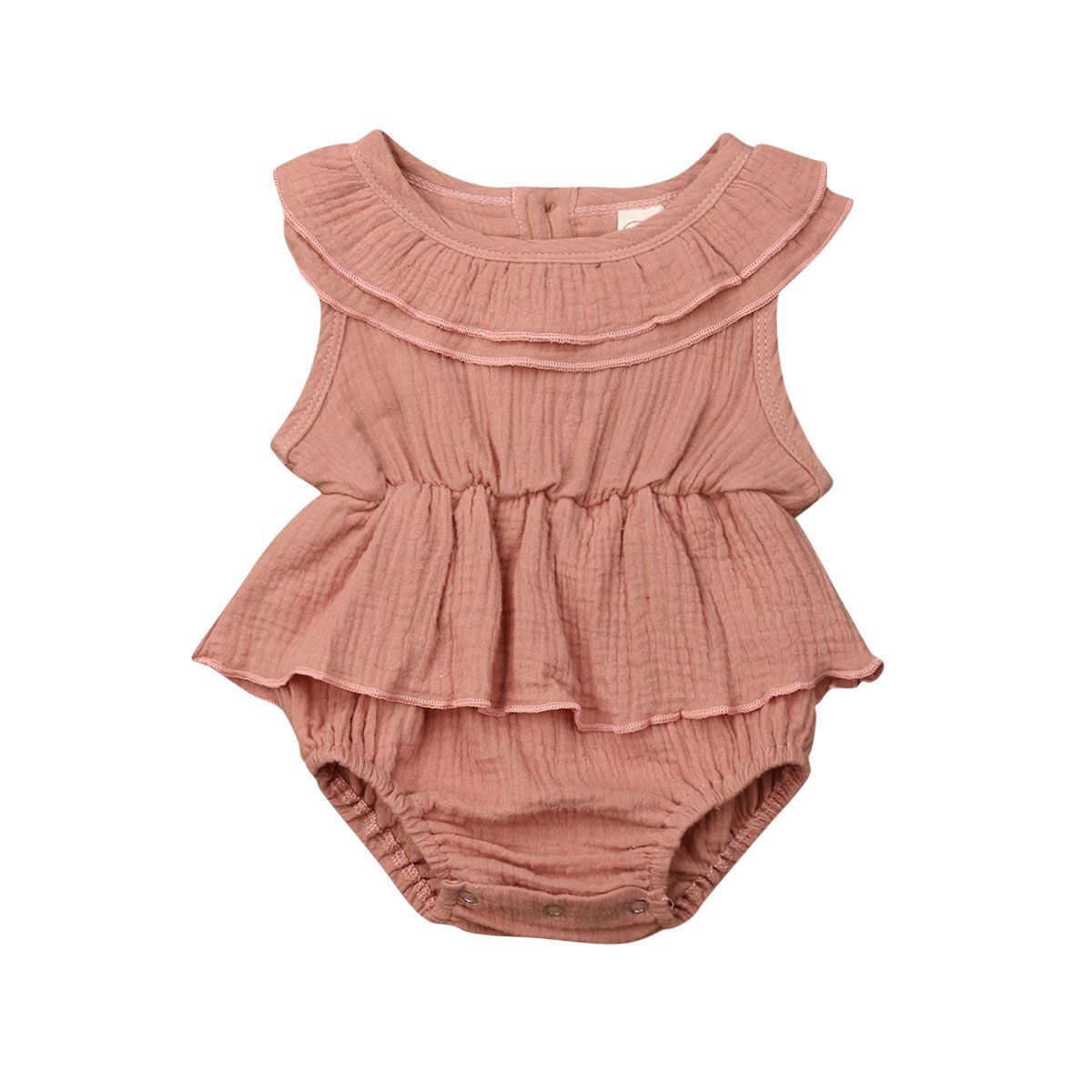 baby girl linen romper