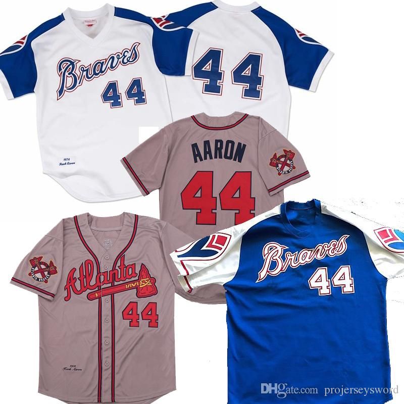 Atlanta 1974 Hank Aaron Braves Jersey Dale Murphy Deion Sanders