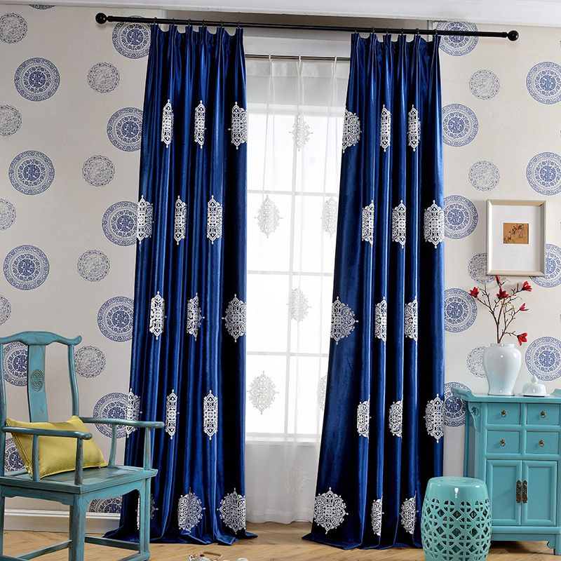 compre tela de la cortina impronta modernos minimalistas cortinas chinas exquisito terciopelo bordado italiana oscura mano de obra sombreado verde y