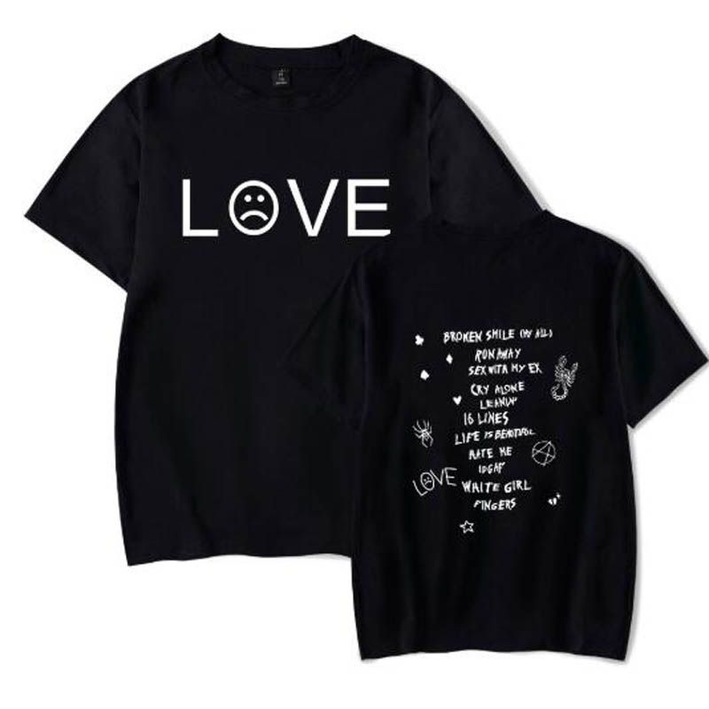 New Style Love Lil Peep Summer Harajuku T Shirt Women/Man Short Sleeve O Neck Casual Femme Tops Tees Letter Printed Lil Peep Be Awesome T Shirt Print On Tee Shirt From Zhuoyigeng0330,