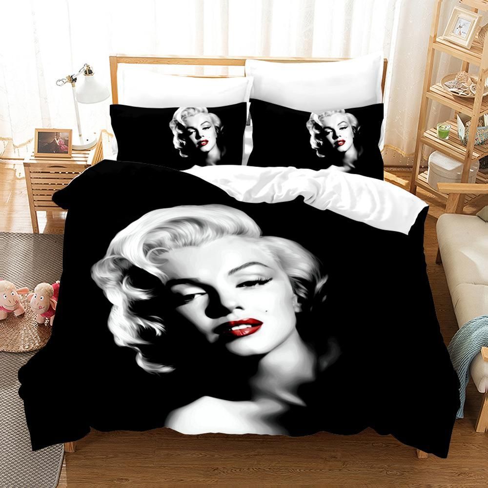 3d Marilyn Monroe Cover Set Soft Gift Bedding Set Comforter Cute