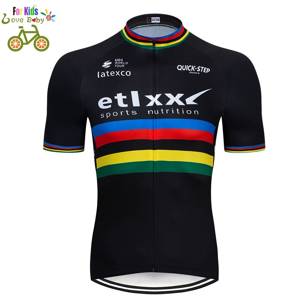 2019 Quick Step For Children Cycling Jersey Sets Children Short Sleeve ...