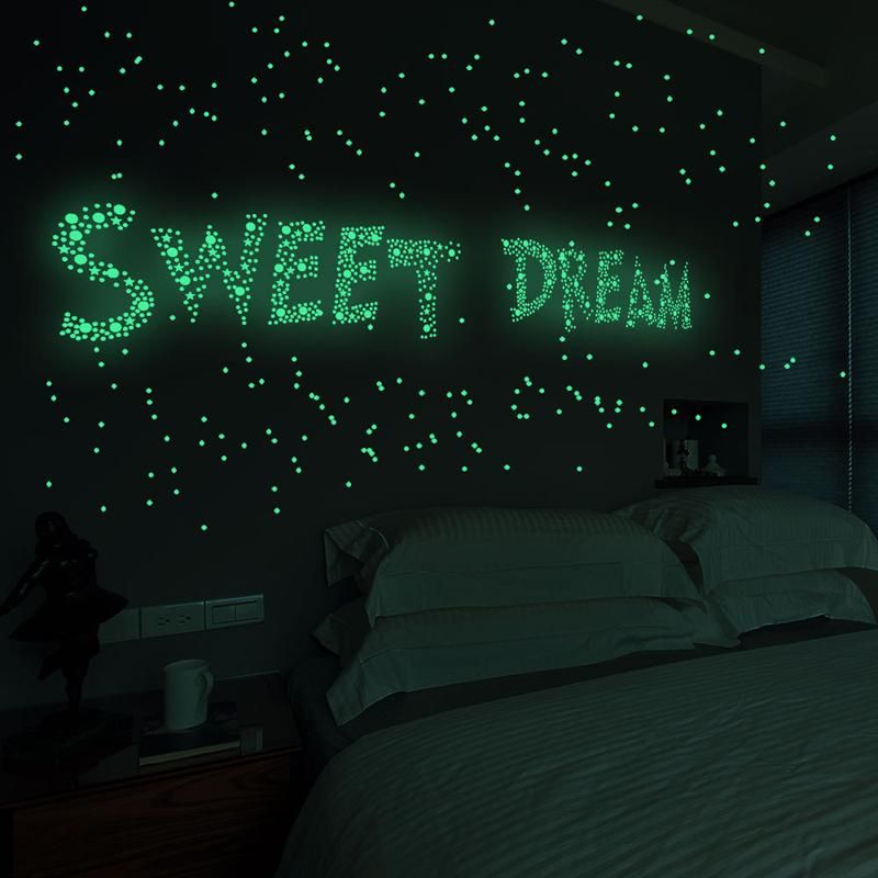 Stars Glow In The Dark Star Wall Stickers Round Stars Moon Dot Luminous Wallpaper for Kid Stars Glow In The Dark Star Wall Stickers Round Stars Moon Dot Luminous Wallpaper for Kid
