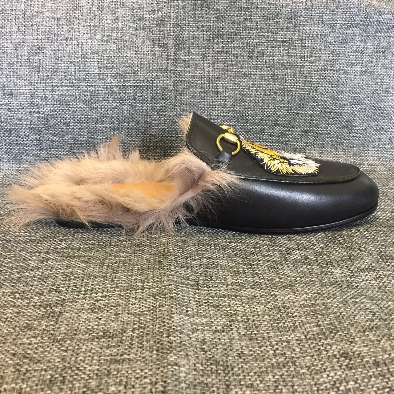 mens fur mules